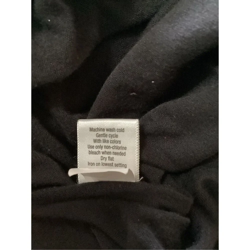 A.N.A Foldover Wide Waist Black Skirt Size: L